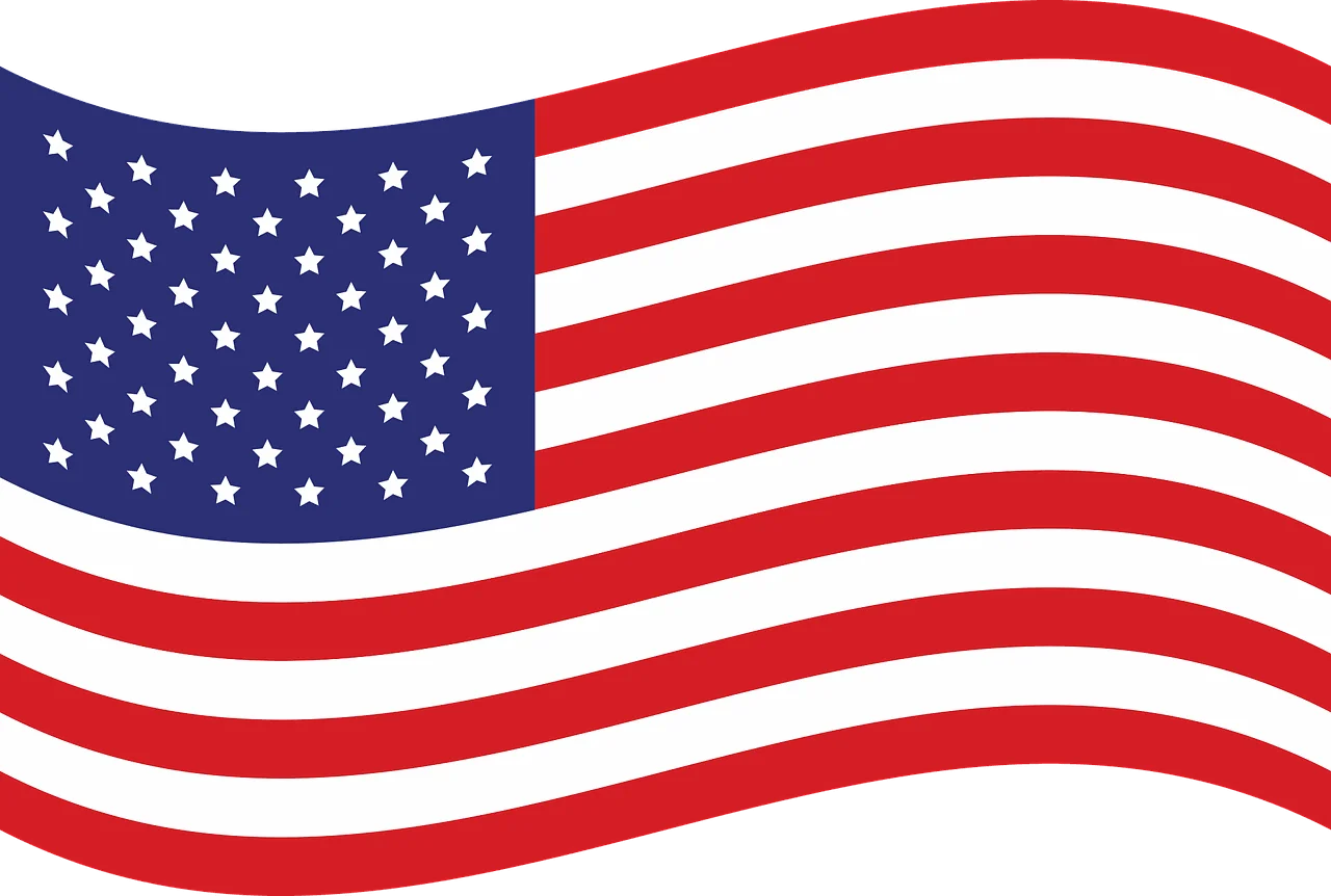 Waving Stars and Stripes Clipart: Iconic American Flag Design with Dynamic Flow