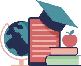 Educational Journey Clipart: Symbolizing Knowledge, Learning, and Global Exploration