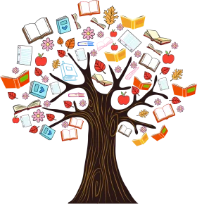 Educational Knowledge Tree Clipart: Blooming with Learning and Inspiration