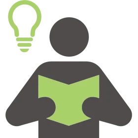 Green Knowledge Illumination: Educational Learning and Idea Sharing Clipart Design