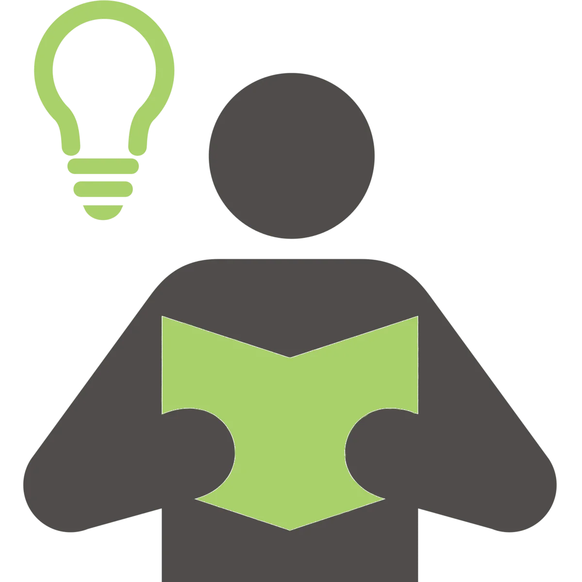 Green Knowledge Illumination: Educational Learning and Idea Sharing Clipart Design