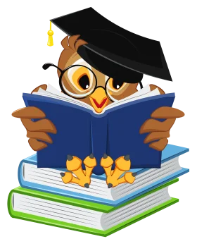 Wise Owl Scholar Embracing Knowledge: An Educational Clipart Illustration