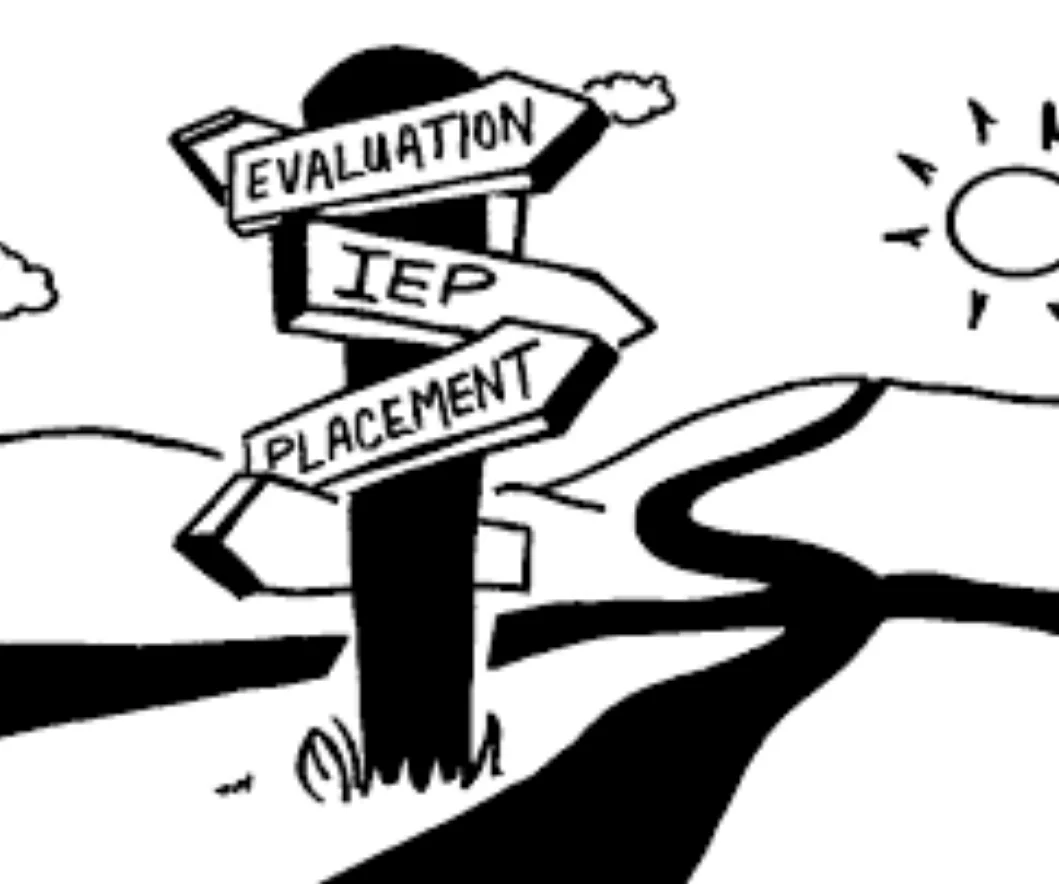 Educational Journey Signpost Clipart: Navigating Evaluation, IEP, and Placement Paths