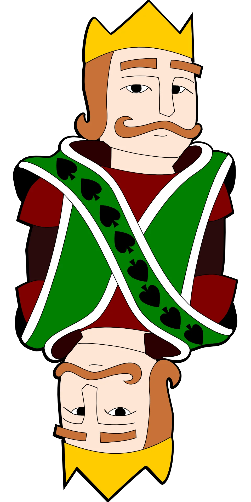 Regal Royal Playing Card King Clipart Design with Bold Color Scheme