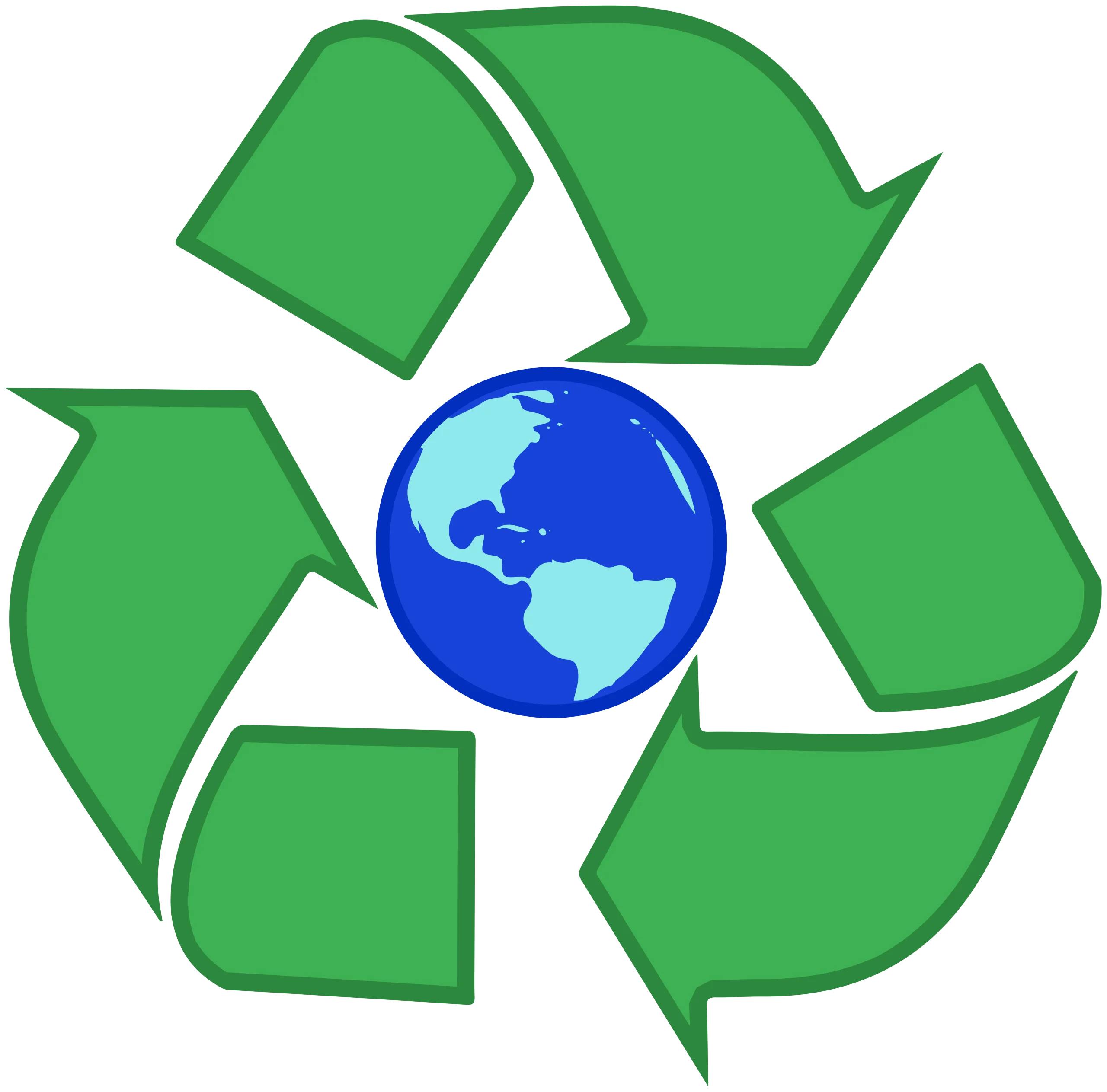 Earth-Friendly Recycling Symbol Clipart Representing Global Environmental Consciousness