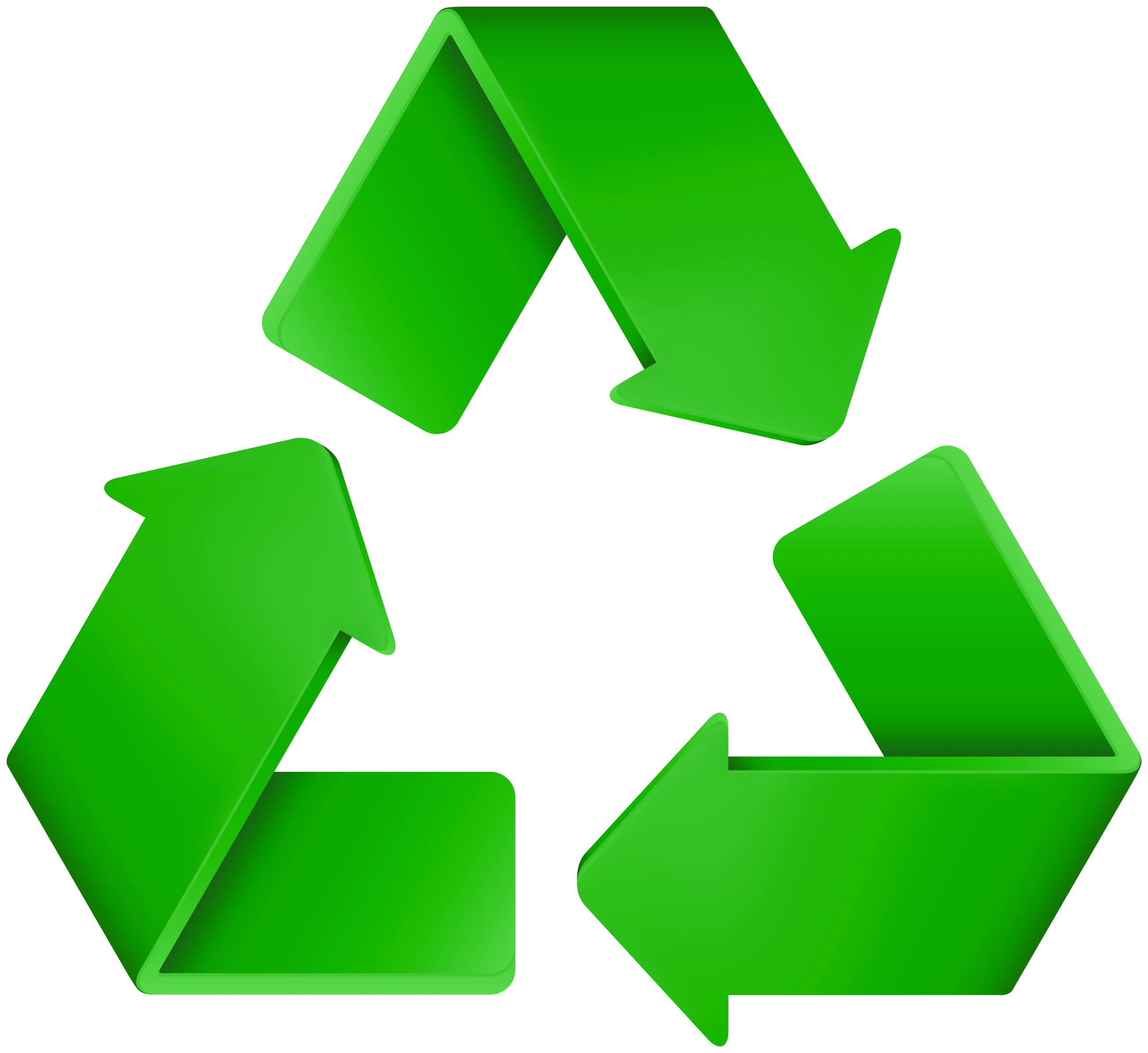 Green Recycling Symbol Clipart - Eco-Friendly Sustainability Graphic Design