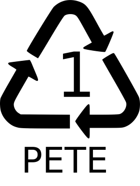 Recyclable Material Identification Clipart - PETE Recycling Symbol