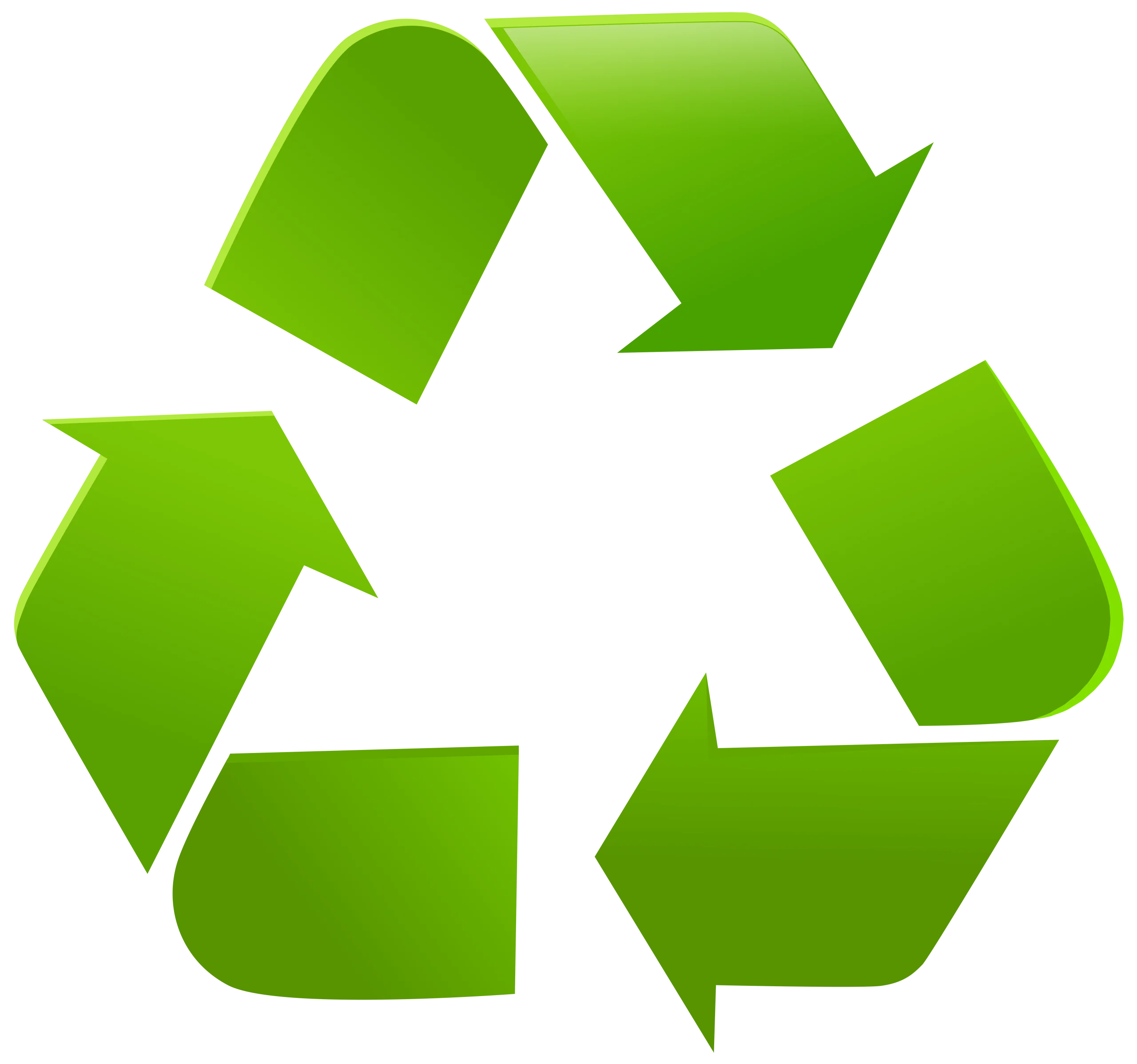 Universal Green Recycling Symbol Clipart - Eco-Friendly Environmental Icon