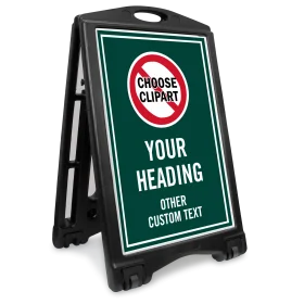 Customizable Street Safety Sidewalk Sandwich Board Clipart Sign Template