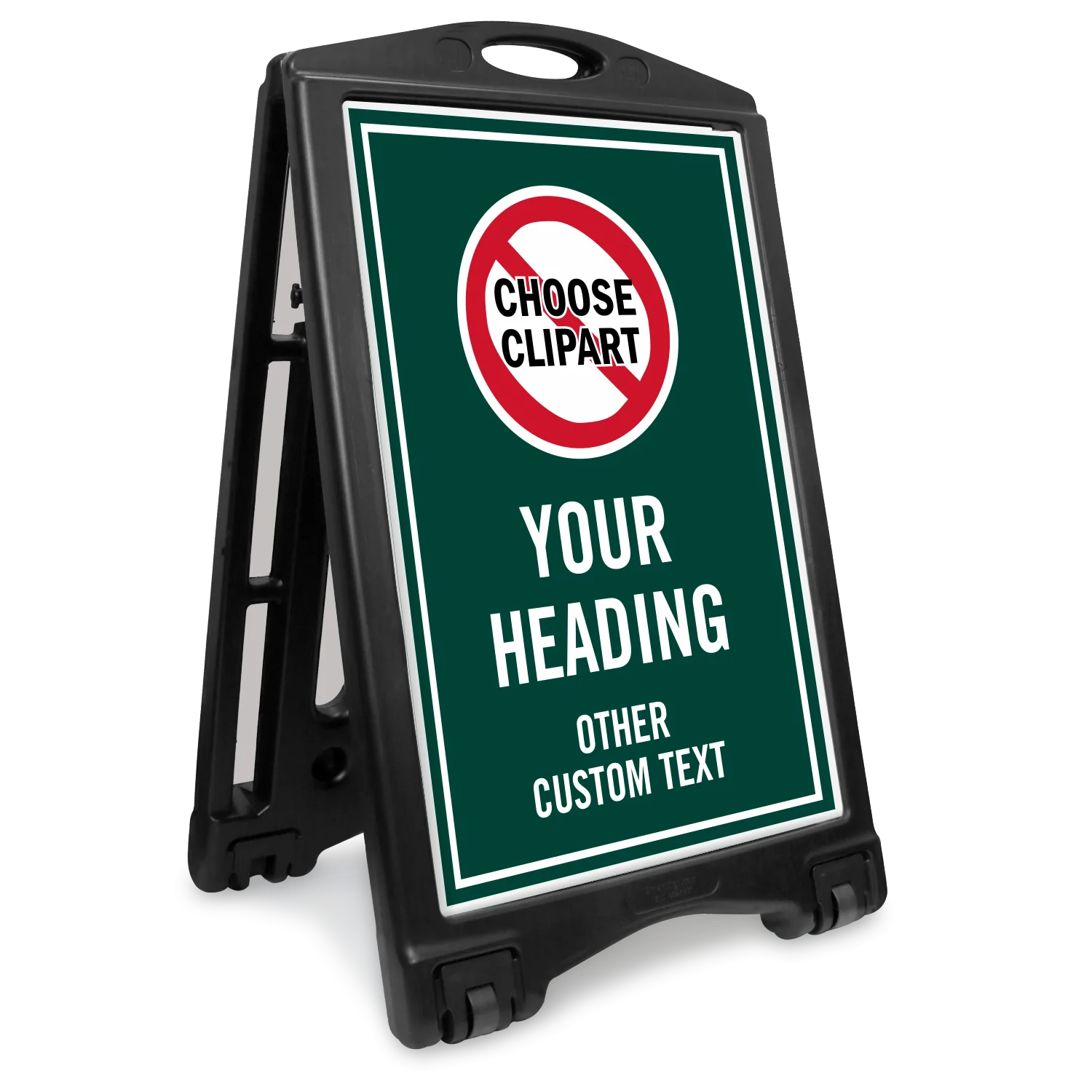 Customizable Street Safety Sidewalk Sandwich Board Clipart Sign Template