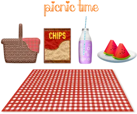 Delightful Summer Picnic Essentials Clipart Collection for Outdoor Fun