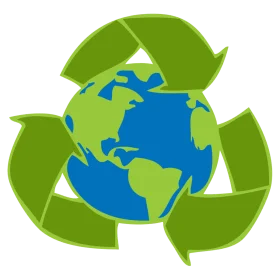 Eco-Friendly Global Recycling Concept Clipart with Green Sustainable Arrows