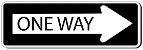 One Way Street Sign Clipart - Directional Traffic Guidance Symbol