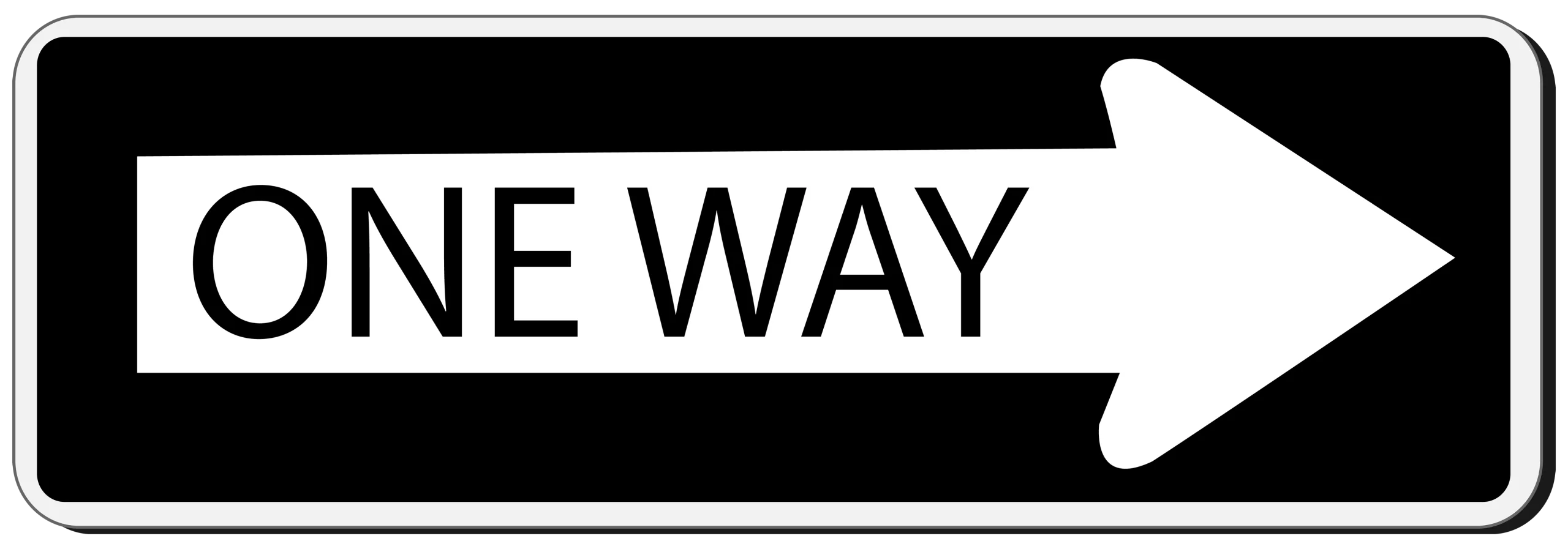 One Way Street Sign Clipart - Directional Traffic Guidance Symbol