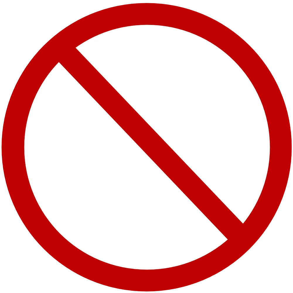 Universal No Entry Prohibition Sign Clipart - Symbolic Red Prohibition Emblem
