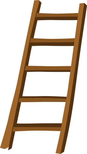 Rustic Wooden Ladder Clipart - Simple and Sturdy Design for Creative Projects