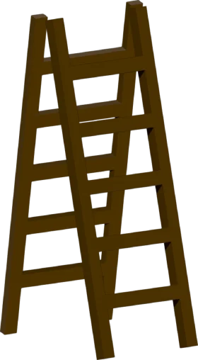 Classic Wooden Stepladder Clipart Illustration for DIY and Construction Projects