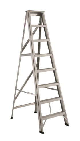 Professional Aluminum Step Ladder Clipart - Sturdy Lightweight Utility Design