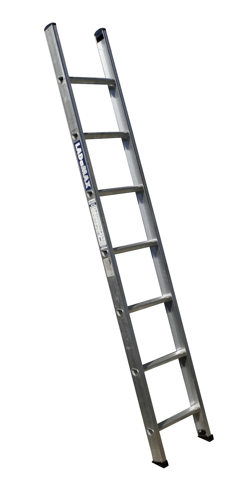 Professional Single Section Aluminum Straight Ladder Clipart for Construction and DIY Projects