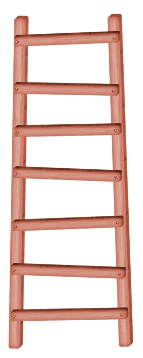 Rustic Wooden Ladder Clipart: Simple Minimalist Design for Craft Projects