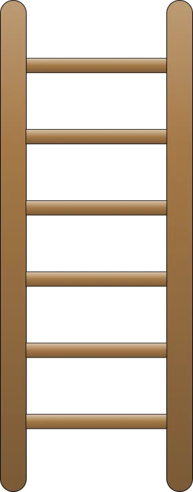 Wooden Ladder Clipart: Simple and Classic Vertical Climbing Accessory Design