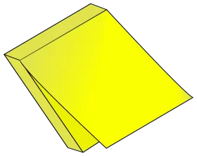 Bright Yellow Sticky Note Clipart Illustration for Digital Design