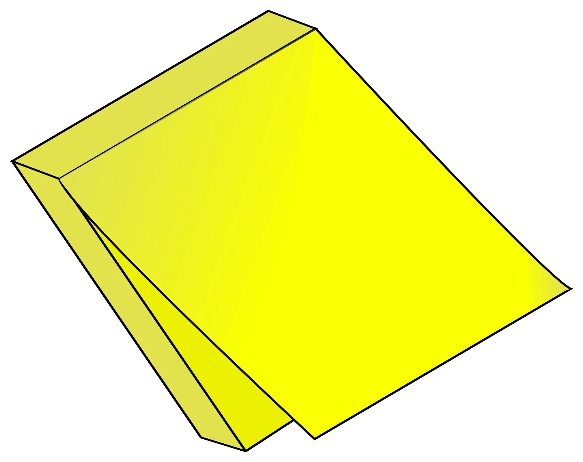 Bright Yellow Sticky Note Clipart Illustration for Digital Design