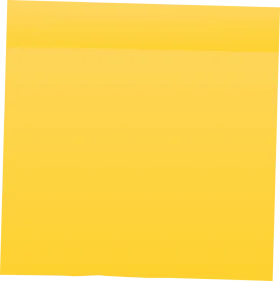 Minimalist Sunshine Yellow Sticky Note Clipart for Digital Design Projects