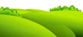 Serene Rolling Green Hills Landscape Clipart Design Element