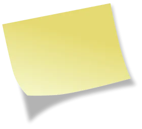 Soft Yellow Sticky Note Clipart with Elegant Shadow Effect Design