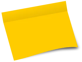 Bright Sunshine Yellow Sticky Note Clipart with Soft Shadow Effect