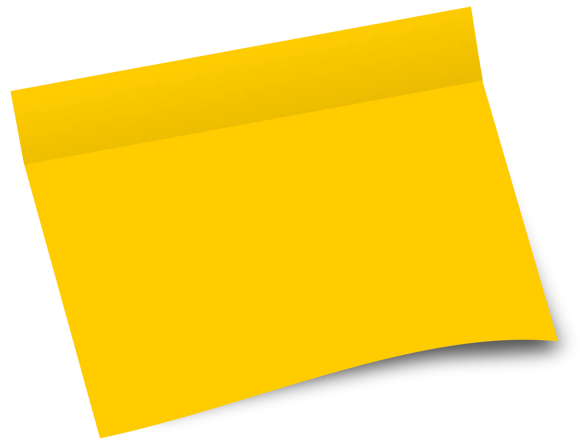 Bright Sunshine Yellow Sticky Note Clipart with Soft Shadow Effect