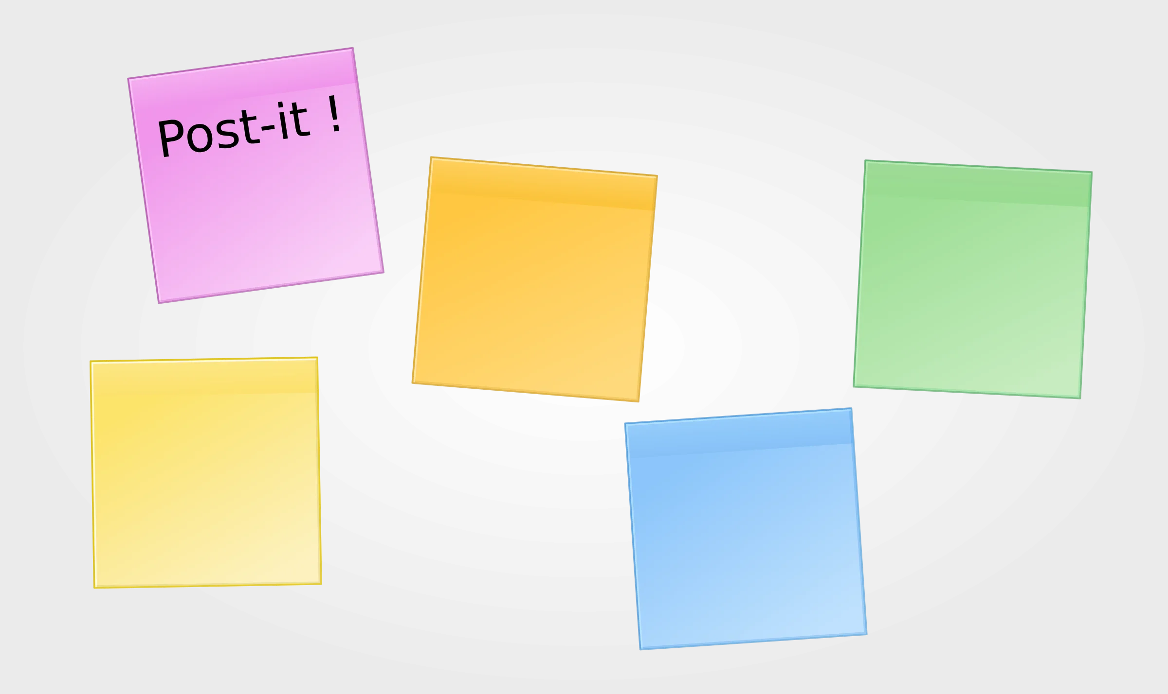 Colorful Post-it Notes Clipart Arrangement on Soft Background Design