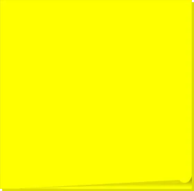 Luminous Yellow Square Post-It Note Clipart with Blank Smooth Surface