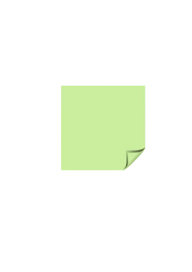 Minimalist Light Green Sticky Note Clipart with Subtle Page Curl