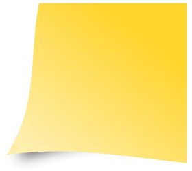 Minimalist Sunshine Yellow Sticky Note Clipart Design with Soft Shadow