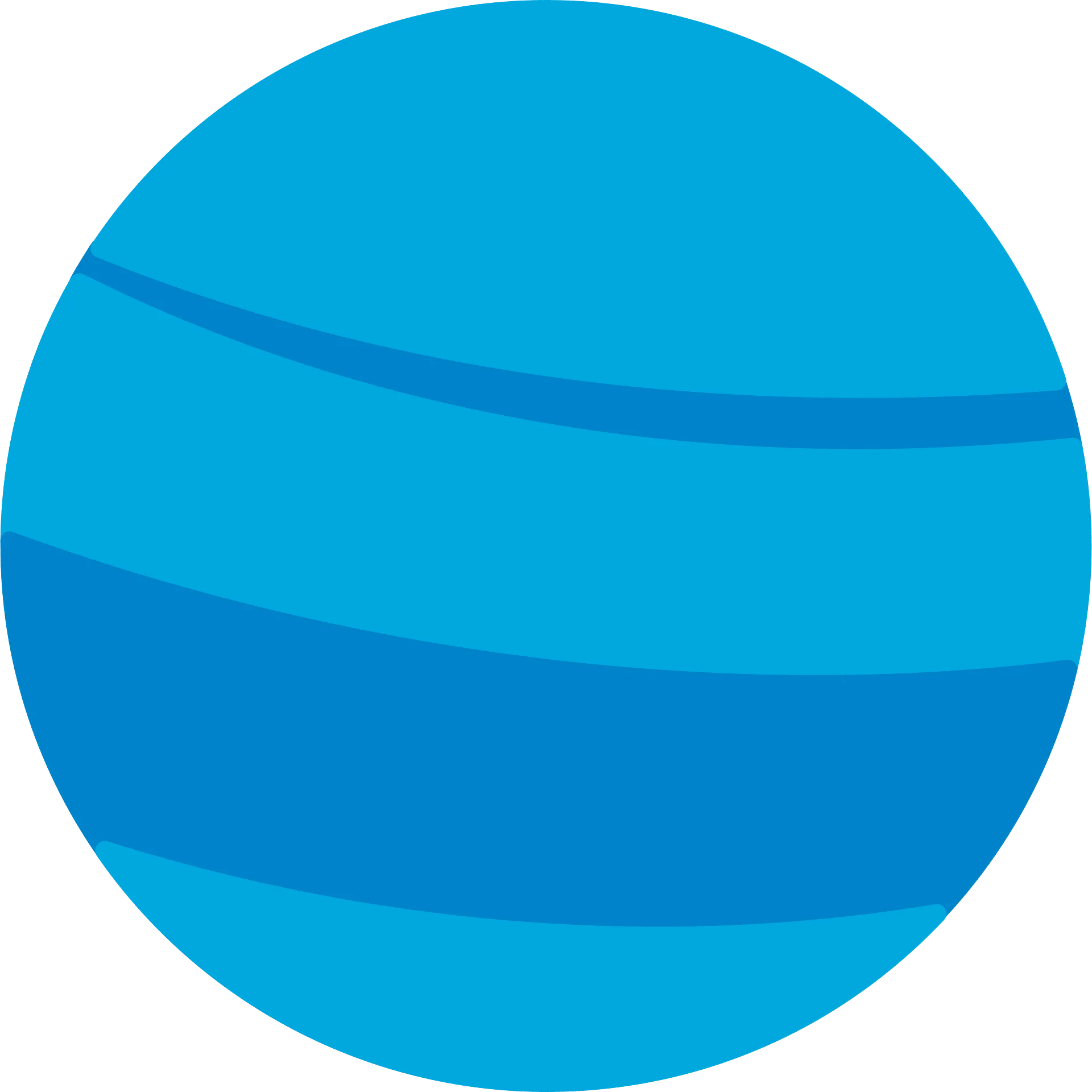 Minimalist Azure Neptune-Inspired Planet Clipart Graphic Design