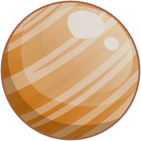 Minimalist Geometric Jupiter-Inspired Planetary Sphere Clipart Design