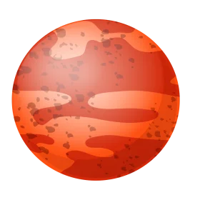 Realistic Mars Planet Surface Texture Planetary Exploration Clipart Illustration