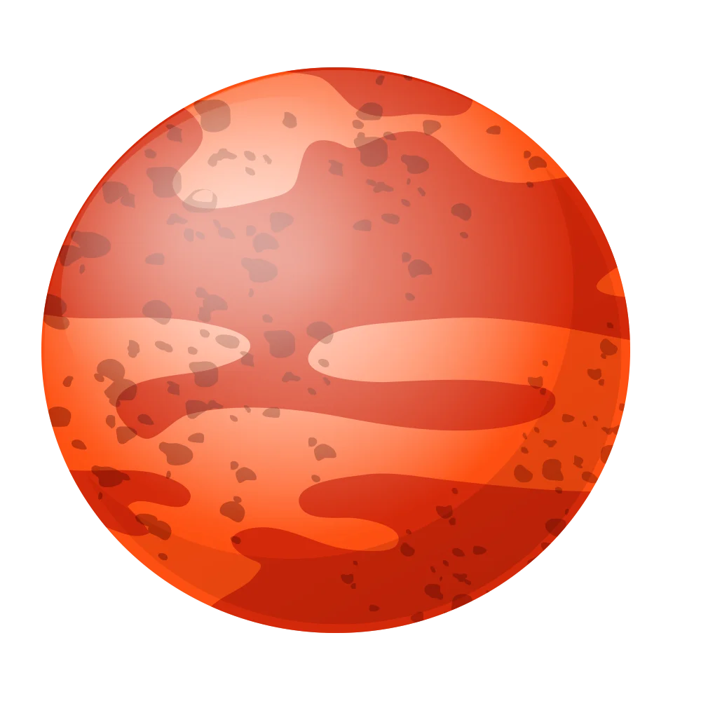 Realistic Mars Planet Surface Texture Planetary Exploration Clipart Illustration