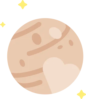 Soft Pastel Planetary Exploration: Minimalist Space Clipart Illustration