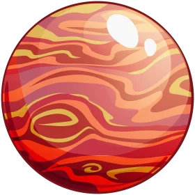 Swirling Cosmic Planetary Clipart: A Mesmerizing Spherical Design of Molten Hues