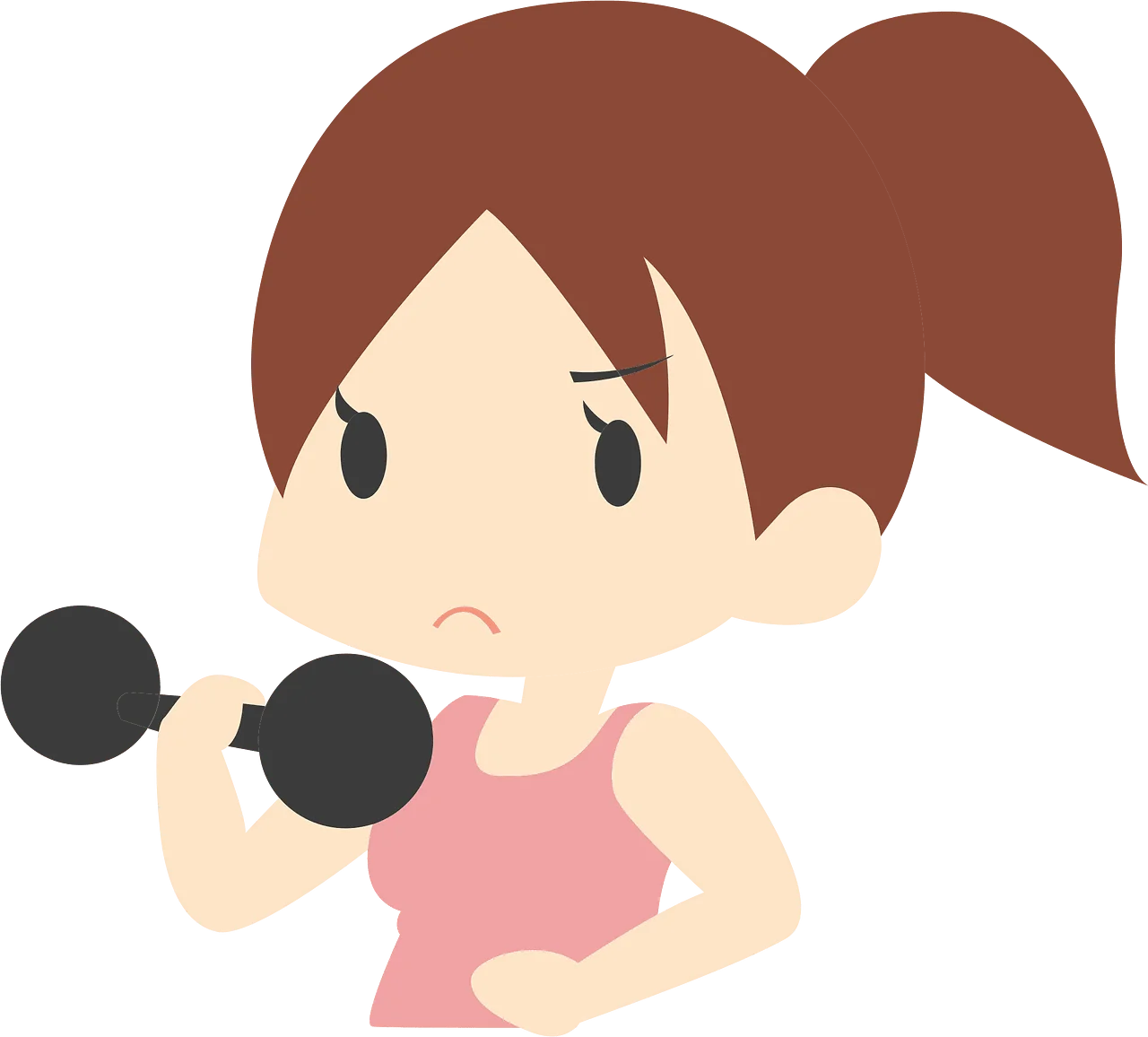 Adorable Cartoon Girl Singing Into Microphone Training Vocal Clipart