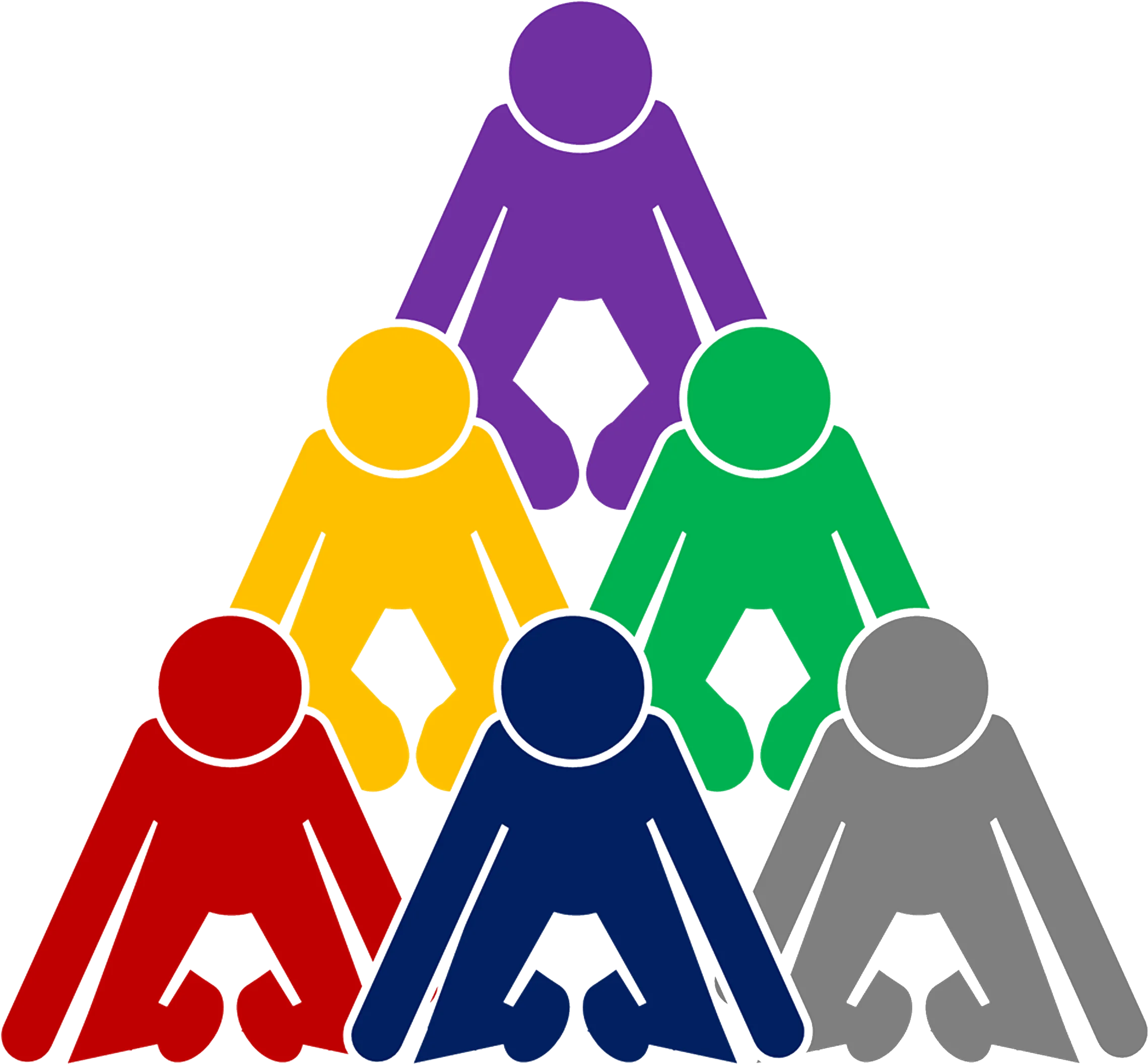 Collaborative Team Hierarchy Pyramid Showing Organizational Teamwork Clipart