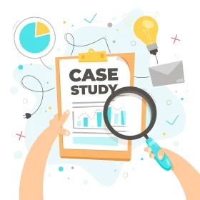 Comprehensive Case Study Analysis Research Methodology Clipart Illustration