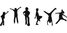 Dynamic Silhouette Sports Clipart Showcasing Diverse Athletic Movements and Poses