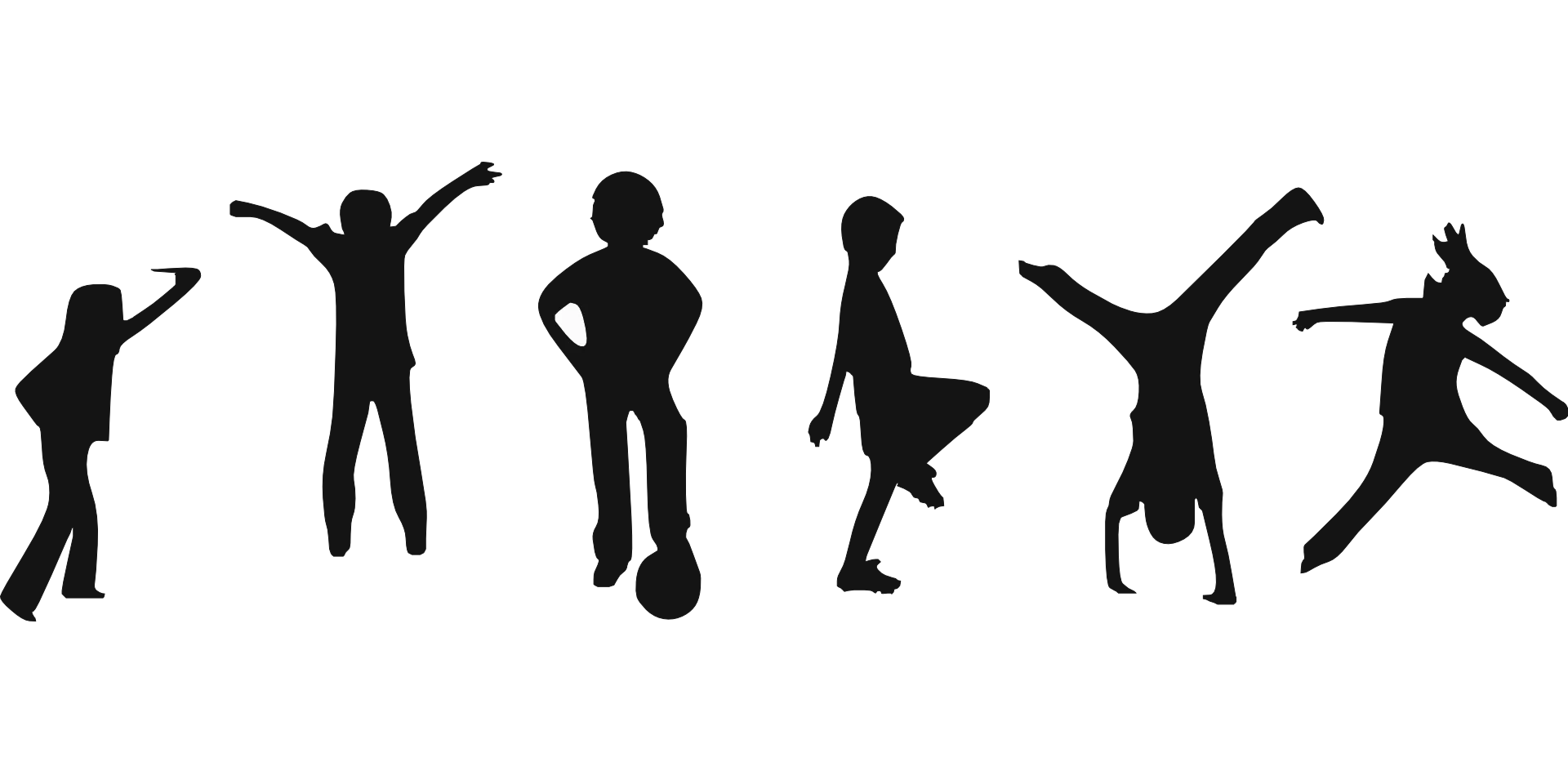 Dynamic Silhouette Sports Clipart Showcasing Diverse Athletic Movements and Poses