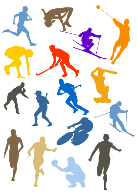 Dynamic Sports Action Figures Clipart Collection of Athletic Movements