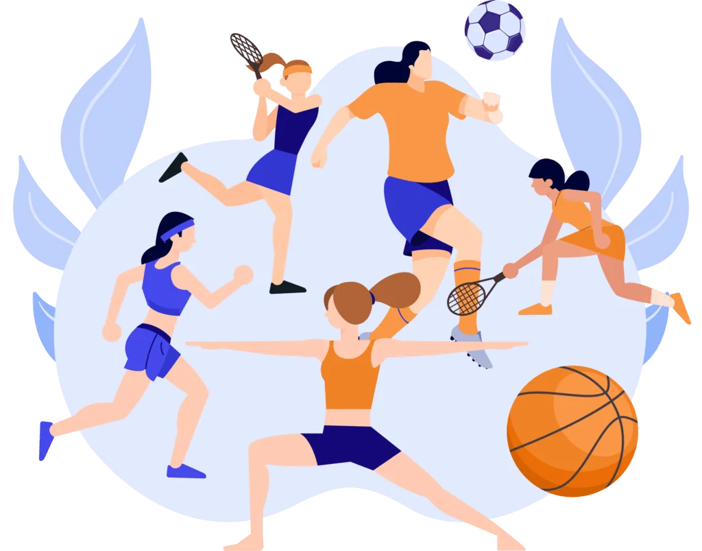 Dynamic Sports Activities Clipart Illustration: Athletes in Motion
