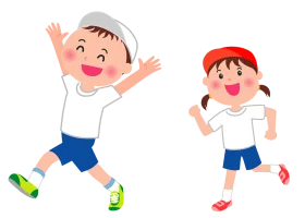 Energetic Kids in Sports Gear Clipart Illustration of Playful Children